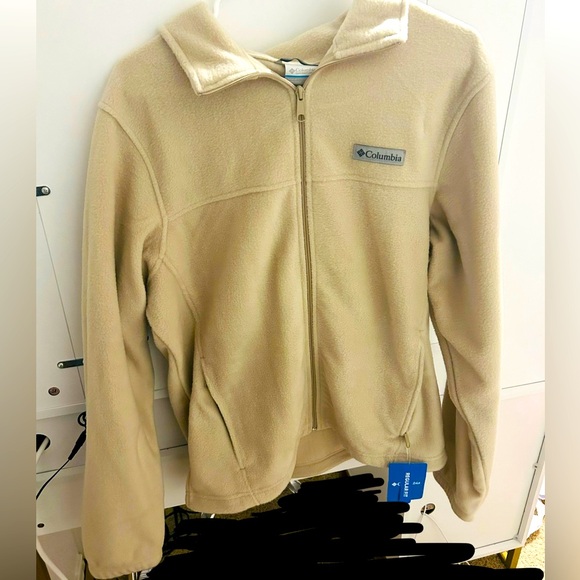 FOR SALE Creamy Beige Khaki Columbia Fleece Zip Up winter sweater New With Tags - Picture 5 of 6